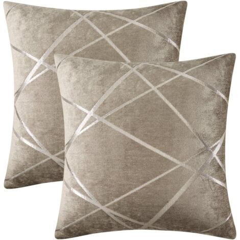 Tawny Luxe Velours Coussin Couvre Cas, Housse de Coussin de Confortable d'Accent, le Meilleur Carré Décoratif Couvre d'Oreiller Sofa de Divan de lit de Canapé 22x22 Pouces 55x55CM Ensemble de (1/4)