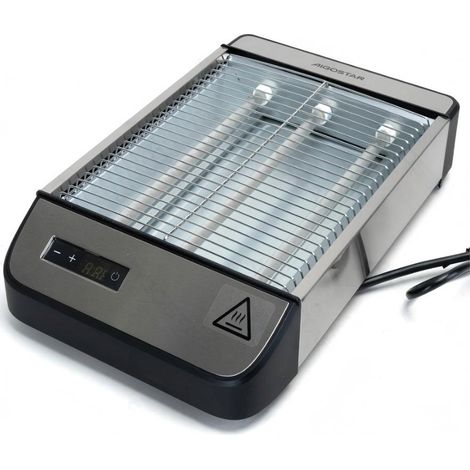 Grille-pain électrique Aigostar 1000 W, 6 niveaux de température, acier inoxydable, appareil à petit-déjeuner multifonctionnel (1/3)