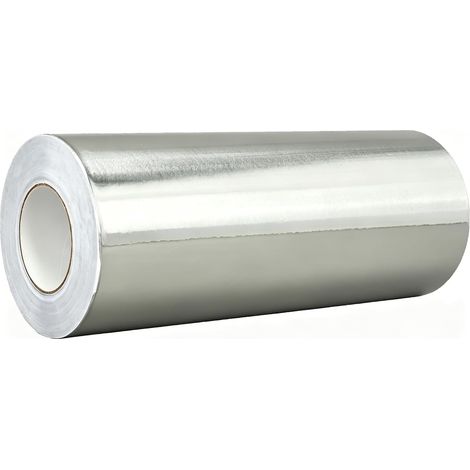 Ruban adhésif en aluminium - 300 mm x 50 m - Solide - 0,08 mm d'épaisseur - Haute résistance à la chaleur - Imperméable - Pour sceller, réparer et isoler (1/5)