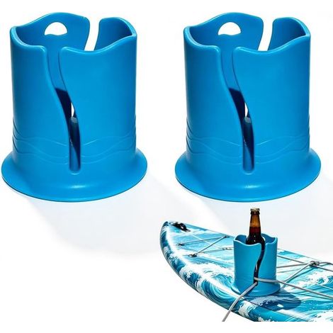 2 portavasos para tablas paddle surf, soporte universal antivuelco botellas agua tablas surf, portavasos multifuncional tablas paddle surf kayaks (1/4)