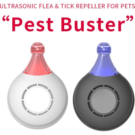 Répulsif Ultrasonique Portable pour Animaux Domestiques et Humains,Anti-Moustiques Rechargeable Noir/Blanc ABS 1.3x0.6x1.8in (33x14x46mm) pour Chiens et Chats - Contrôle Tiques, Puces, Lice (1/4)
