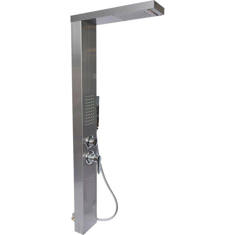 Soffione doccia a pioggia da parete in acciaio inox 130 cm con getti massaggianti e getto a pioggia 160002769 (1/5)