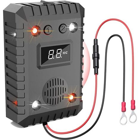 Ultrason Souris et Rats pour Voiture 12V, avec Lumière Clignotante, Repulsif Rongeur pour Voiture, Anti Fouine pour la Maison, Le Garage, Anti Rongeur Voiture (1/5)