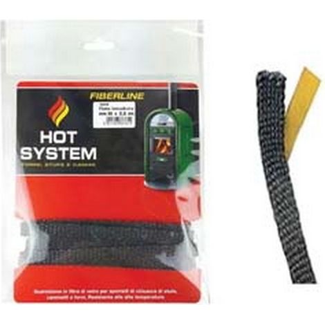 6PZ GUARNIZIONE IN FIBRA DI VETRO PER ALTE TEMPERATURE AUTOADESIVA - mm.15x2,5