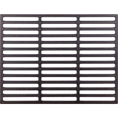 Grillrost Gusseisen eckig 38x29 cm emailliert Grillgitter Gussrost, Grillauflage (1/2)