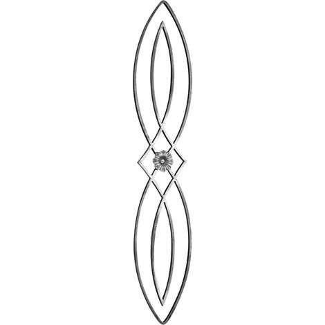 IAM DESIGN Zierstab 1000x14mm zum Anschweißen, Eisenstange passend zu Handlauf Treppengeländer, Schmiedeeisen gehämmert (1/5)