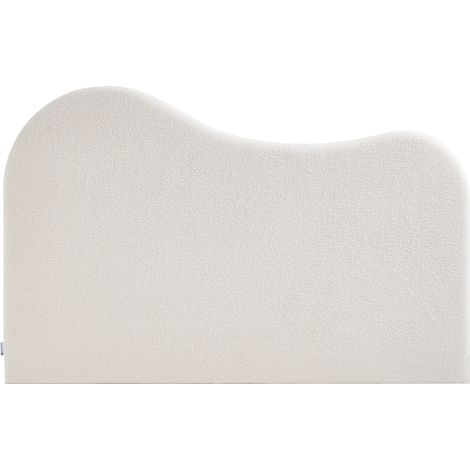 Testata letto 140 cm - Tessuto bouclette Bianco - VORIOTA (1/5)