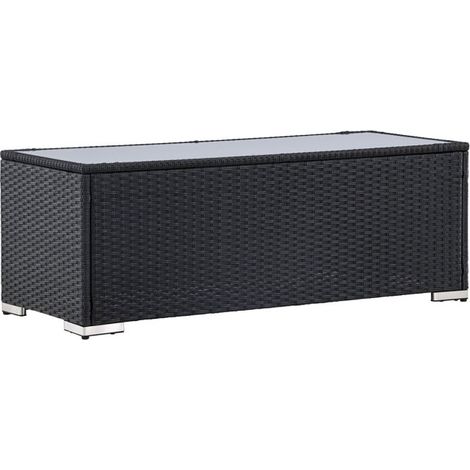 Table Basse de Jardin "London" 120cm Noir (1/5)