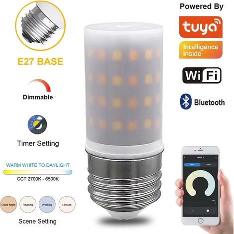 Tuya Lampadina Smart WiFi E27 LED Corn CCT Dimmerabile (1/5)
