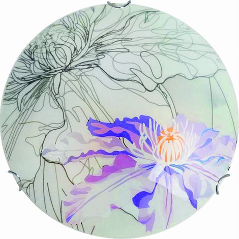Plafonnier Candellux Spring 30 cm chromé violet E27 (1/5)