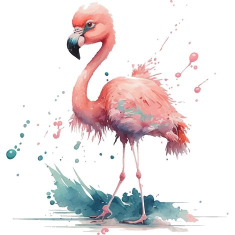 Papier peint panoramique Enfants - Flamant Rose - 260 cm x 167 cm (1/2)