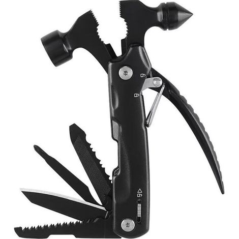 Marteau à Cornes Multifonction en Acier Inoxydable - Outil Compact pour Outdoor & Domestique (1/4)