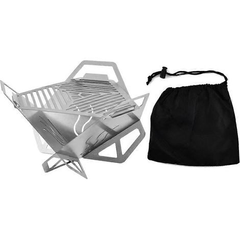 Mini camp gril portable acier inoxydable camping stove pliable tabletop bbq gril pour outdoor camping picnic grand (1/5)