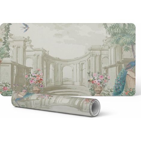 Schutzmatte für Zuhause, Büro, Palastgarten mit Vögeln, 90 x 45 cm (1/5)