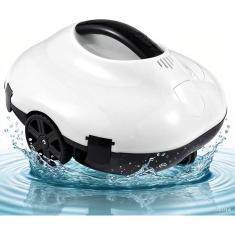 BLOSSOM Robot per Piscina, 130 Minuti di Autonomia, Potente Pulizia del Fondo, Aspirapolvere per Fondo Piscina Senza Fili, Ideale per Piscine Elevate - Bianco (1/5)