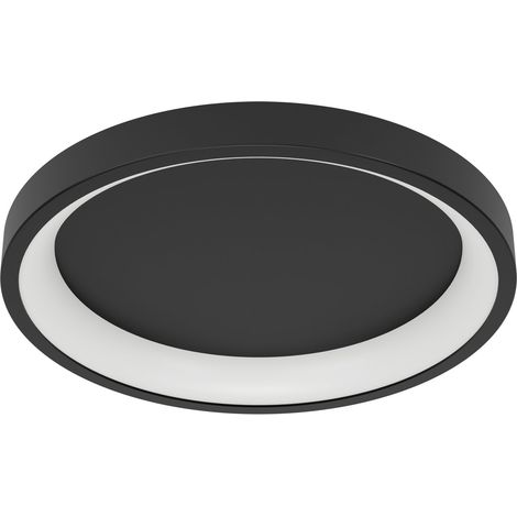 Plafoniera Moderna Loretello-Z Acciaio Nero Plastiche Bianche Led 19,6W 2430Lm