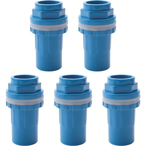 Raccord de tuyau, 5 unités, diamètre 25 mm, pour systèmes d'irrigation, réservoirs et tuyauterie extérieure, couleur bleue.-AquaForge (1/5)