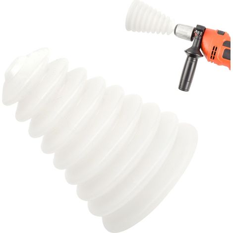 3er-Pack flexible und robuste Staubschutzkappen aus Gummi für elektrische Schlagbohrmaschinen, passend für 6-16 mm Bohrer, Weiß (1/5)