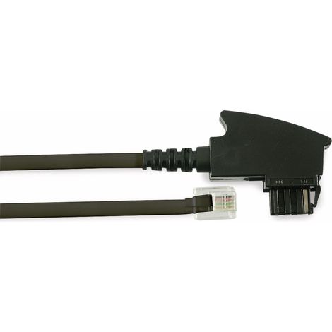 Telefon-Anschlusskabel, TAE/N, schwarz, 3m