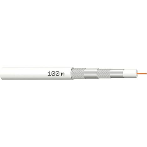 MegaSat 100066 Câble coaxial Diamètre extérieur: 7.2 mm blanc 100 m (1/2)
