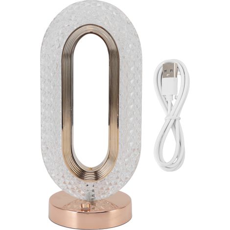 de chevet LED cristal lumière de luxe tactile 2000 mAh