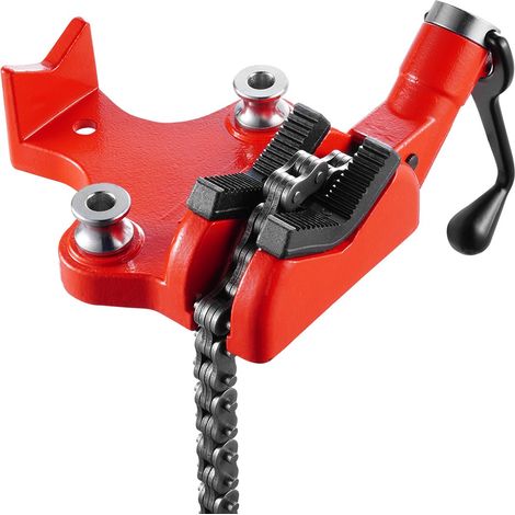 Étau à Chaîne d'Établi à Vis de Tuyaux 6,35-152,4 mm avec Chaîne Robuste 710 mm, Base en Fonte, Serrage de Qualité Industrielle, pour Plomberie, Réparations Automobiles, Travail des Métaux (1/5)