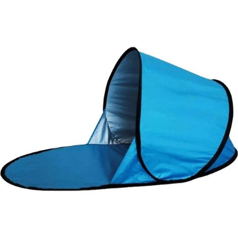Abri de plage pliable avec parasol, 142x72x67 cm, adapté extérieur plage piscine parc jardin, pour homme femme maman (1/5)