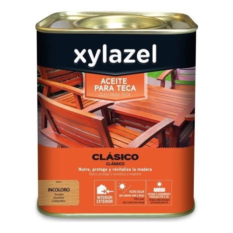 Aceite teca protector al agua 750 ml incoloro xylazel