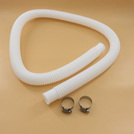 Replacement white flexible hose for inflatable hot tub water lines, compatible with 300/330/530/1000 gallon pool pumps. (1/5)