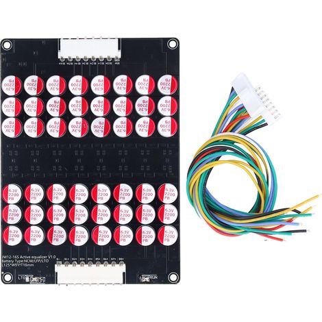 Module d'équilibrage actif universel 12-16S pour batteries lithium-ion, compatible avec les batteries LTO, LPO et LFP de 1,8 V à 4,5 V. (1/5)