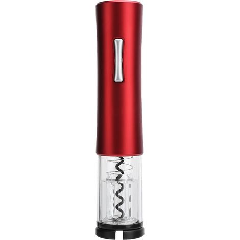 Ouvre-bouteille électrique automatique, tire-bouchon et coupe-capsule, accessoire de cuisine portable rouge (1/5)