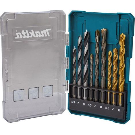 Makita Bohrset 9 Teile HSS-TiN