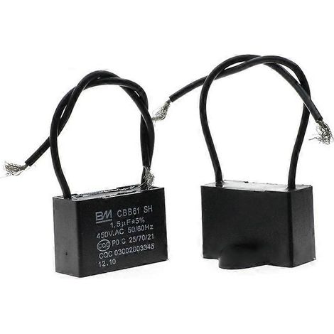 Condensateur de démarrage pour ventilateur CBB61 1,5 µF/450 V