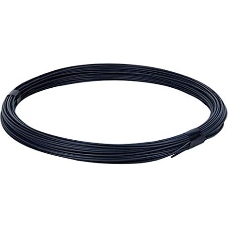 Alberts 530365 Fune metallica, zincata, con rivestimento in plastica antracite, lunghezza 3,8 mm, Ø filo 55 m (1/3)
