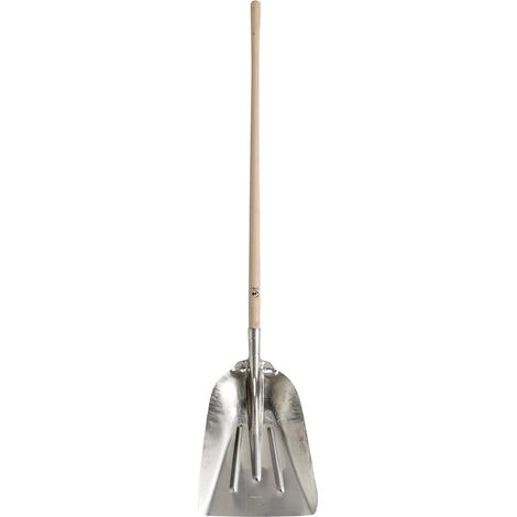 ALUMINIUM-SCHAUFEL extra tief Breite 37 cm Stiel Holz (1/2)