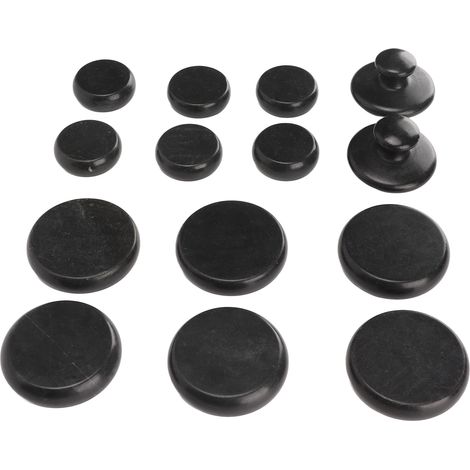 Coffret de 14 pièces en forme de boîte d'avion comprenant des pierres de massage, des chauffe-pierres, des pierres à huiles essentielles pour spa et des pierres volcaniques. (1/5)