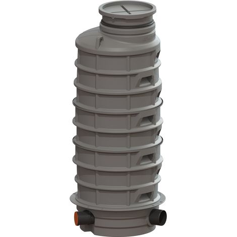 -Rückstauschacht LW 1000 Zulauf DN 150, Auslauf DN 200, 2680 mm