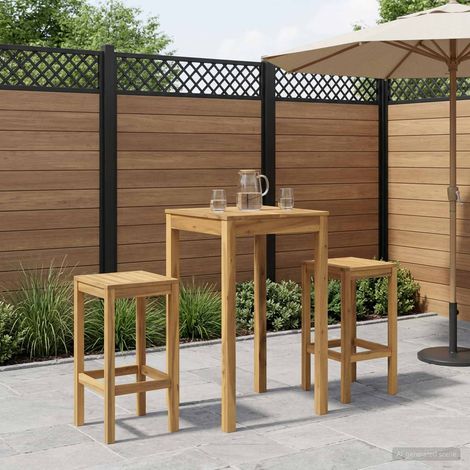 vidaXL Table de Bar de Jardin Blanc 60 x 60,5 x 105 cm (1/5)