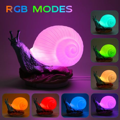 Veilleuse coquillage et escargot, veilleuse décorative et créative, lampe décorative, cadeau pour enfants, veilleuse de bureau. (1/5)