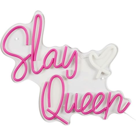 Lampe led effet néon mural slay queen sur port USB (1/4)