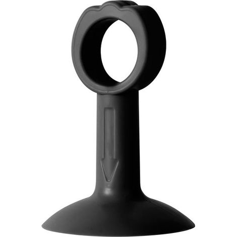 Set mit 5 stoßdämpfenden Silikon-Türgriffschonern, geräuschlosen Saugnapf-Wandpuffern, selbstklebenden Türdämpferpads (Schwarz) (1/5)