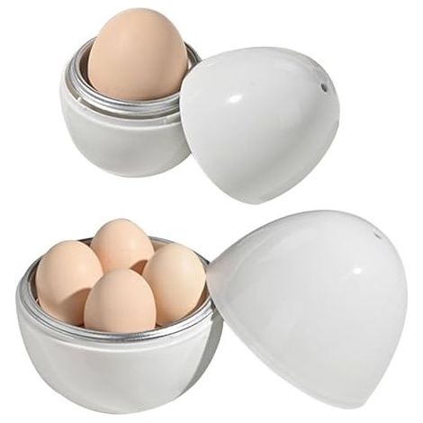 Cuiseur à œufs en aluminium – Cuiseur à œufs pour micro-ondes Appareil portable pour faire bouillir les œufs à la coque, cuiseur à œufs durs et doux, ustensile de cuisine pour une cuisson rapide des (1/5)