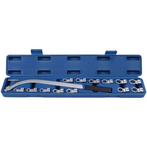 BUNTHAUS Kit d'outils universels de démontage de poulie de tendeur de courroie auxiliaire, 15 pièces, extracteur de vis de boulon d'écrou de tendeur de distribution de moteur en acier