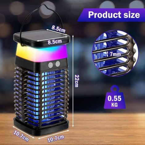 Lampe Anti Moustiques - UV Rechargeable USB - Lanterne RGB Etanche - 4000 mAh - 3 en 1 (1/2)