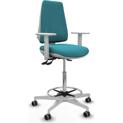 Sgabello piqueras y crespo ergonomico bianco schiuma alta densita (1/2)