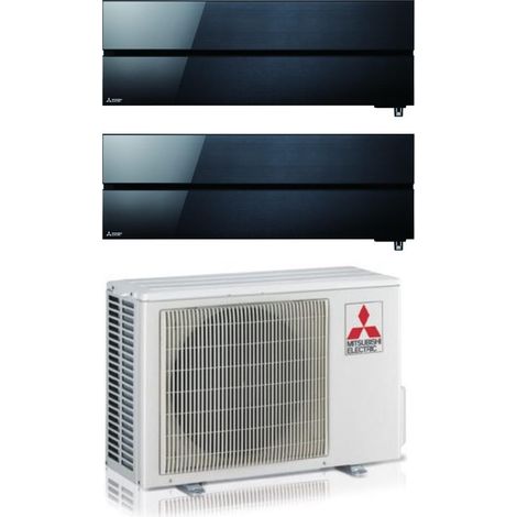 aire acondicionado mitsubishi electric dual split inverter estilo kirigamine msz-ln 9+12 con mxz-2f53vf onyx negro r-32 wi-fi integrado color negro 9000+12000