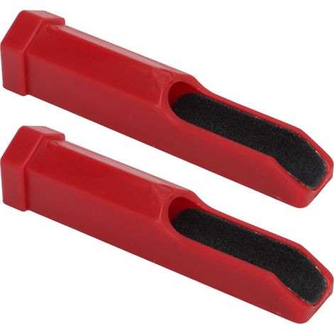 Lot de 2 ponceuses à embouts de queue de billard, lime légère en plastique rouge résistant, brunissoir pour la maison et le club. (1/5)