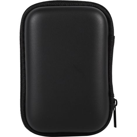 Mini-sac de rangement organiseur portable pour écouteurs, clé USB, câble de données, noir (1/3)