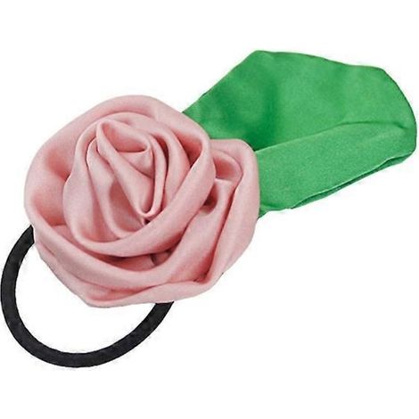 Élastiques à cheveux extensibles, chouchou fleur de rose fait main, ornement pour queue de cheval, accessoire capillaire décoratif. (1/4)