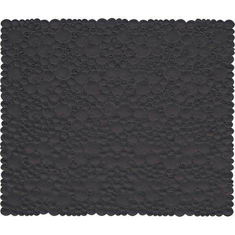 TAPPETINO DOCCIA ANTISCIVOLO PVC BOLLE QUADRATO NERO